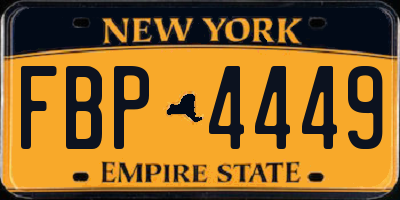NY license plate FBP4449