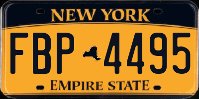 NY license plate FBP4495