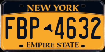 NY license plate FBP4632