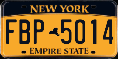 NY license plate FBP5014