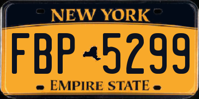 NY license plate FBP5299