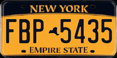 NY license plate FBP5435