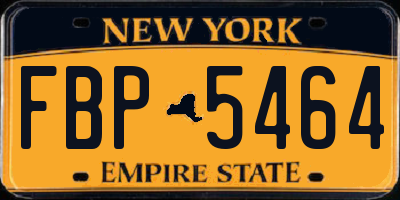 NY license plate FBP5464