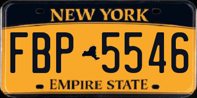 NY license plate FBP5546
