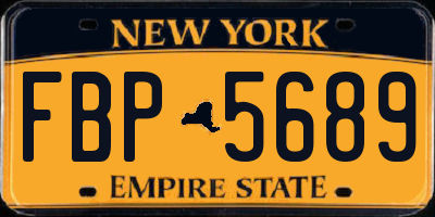 NY license plate FBP5689