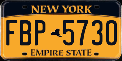 NY license plate FBP5730