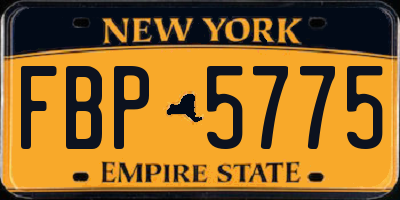 NY license plate FBP5775