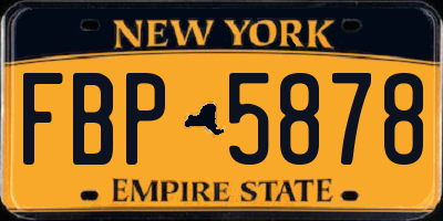 NY license plate FBP5878