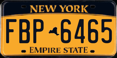 NY license plate FBP6465