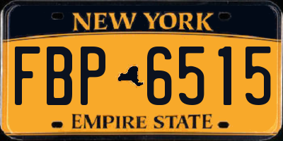 NY license plate FBP6515
