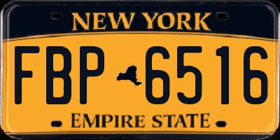 NY license plate FBP6516