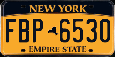 NY license plate FBP6530