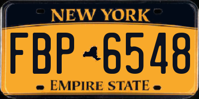 NY license plate FBP6548