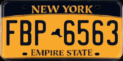 NY license plate FBP6563