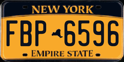 NY license plate FBP6596