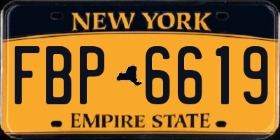 NY license plate FBP6619