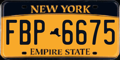 NY license plate FBP6675