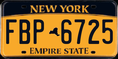 NY license plate FBP6725
