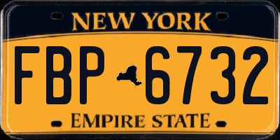 NY license plate FBP6732