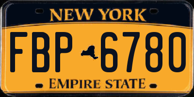 NY license plate FBP6780