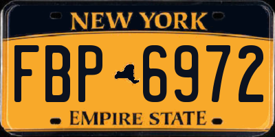 NY license plate FBP6972