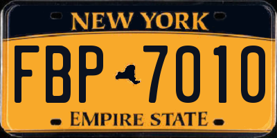 NY license plate FBP7010