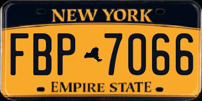 NY license plate FBP7066