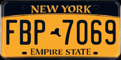 NY license plate FBP7069