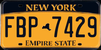 NY license plate FBP7429