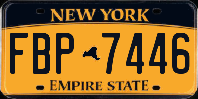 NY license plate FBP7446