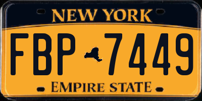 NY license plate FBP7449