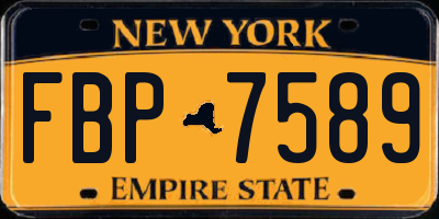 NY license plate FBP7589