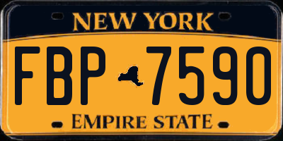 NY license plate FBP7590