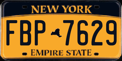 NY license plate FBP7629