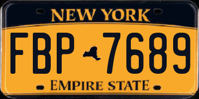 NY license plate FBP7689