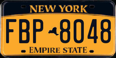 NY license plate FBP8048