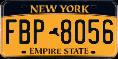 NY license plate FBP8056
