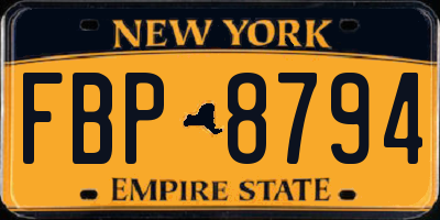 NY license plate FBP8794