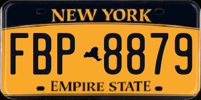 NY license plate FBP8879