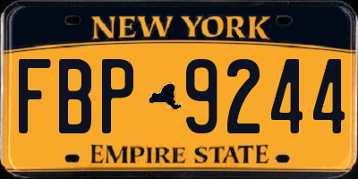 NY license plate FBP9244