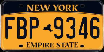 NY license plate FBP9346