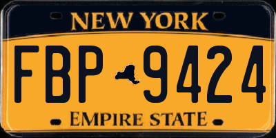 NY license plate FBP9424
