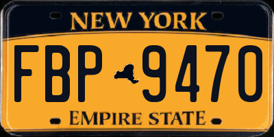 NY license plate FBP9470
