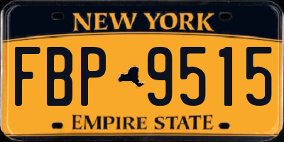 NY license plate FBP9515