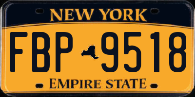 NY license plate FBP9518