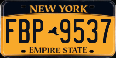 NY license plate FBP9537