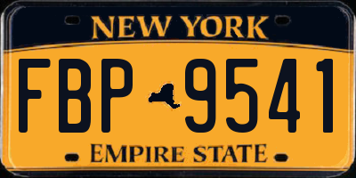 NY license plate FBP9541