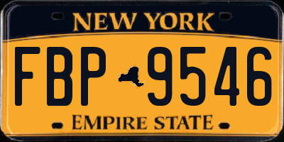NY license plate FBP9546
