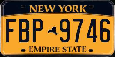 NY license plate FBP9746