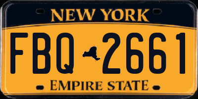 NY license plate FBQ2661